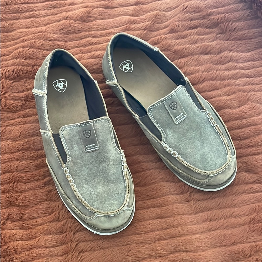 Ariat Tan Slip-On Loafers with Moccasin Toe